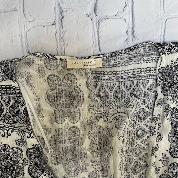 Love Stitch Paisley Print Bohemian Style Romper - Picture 3 of 8